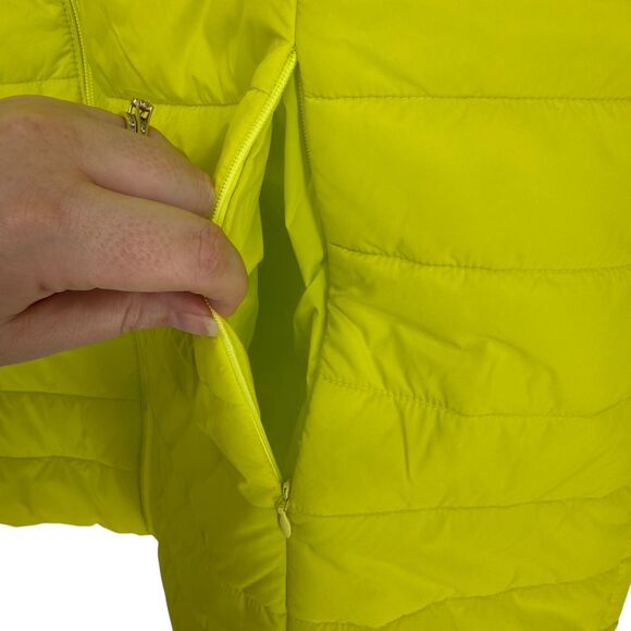 Torrid Packable Puffer Vest 4X 26 Yellow Hooded Full Zip Pockets Lightweight NWT - Picture 7 of 14